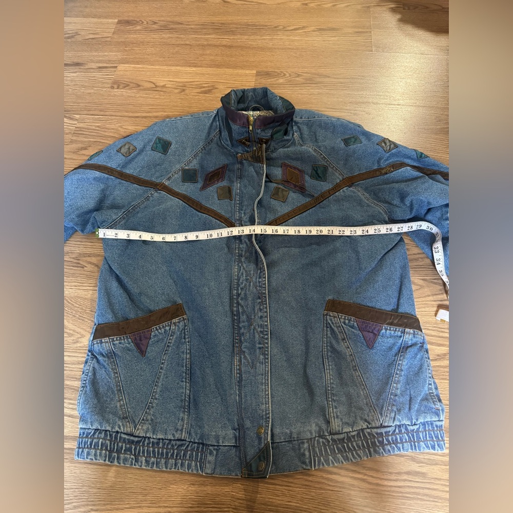 Vintage Current Seen denim patchwork jacket featu… - image 3